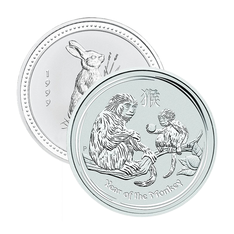 Lunar "alle Motive" - Australien 2 oz Silbermünze