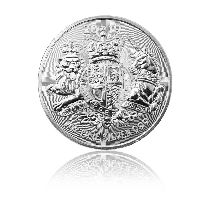 The Royal Arms (Various Years) - United Kingdom 1 oz silvercoin