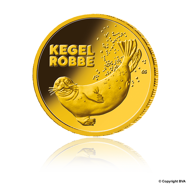 "Gray Seal" 20 Euro Gold (2022) "Rückkehr der Wildtiere" 1/8 oz gold coin  - mint J