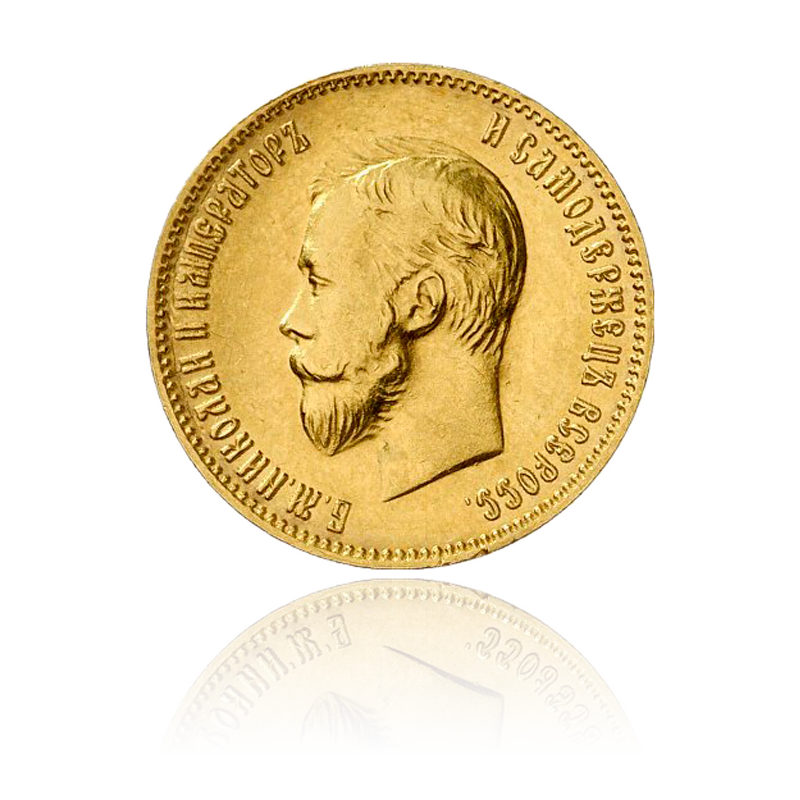 Nikolaus II - Russland 10 Rubel  Goldmünze