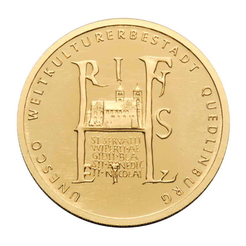 100 euro gold coin "Quedlinburg" 2003 - Germany 1/2 oz gold coin