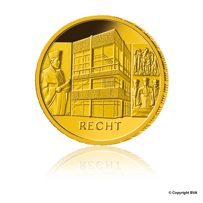 "Recht" 2021 A - Deutschland 100 Euro 1/2 oz Goldmünze