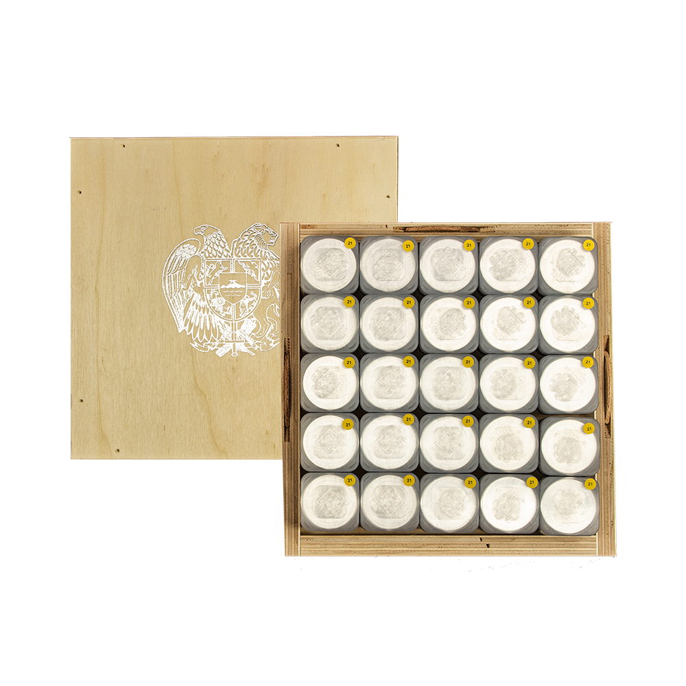 Wooden Box for 1 oz silver coin (500 pc)